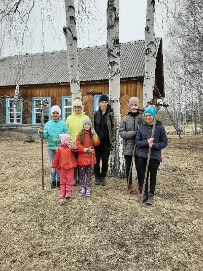 Уборка на участке Урункуй