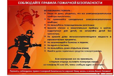 Соблюдай правила пожарной безопасности!