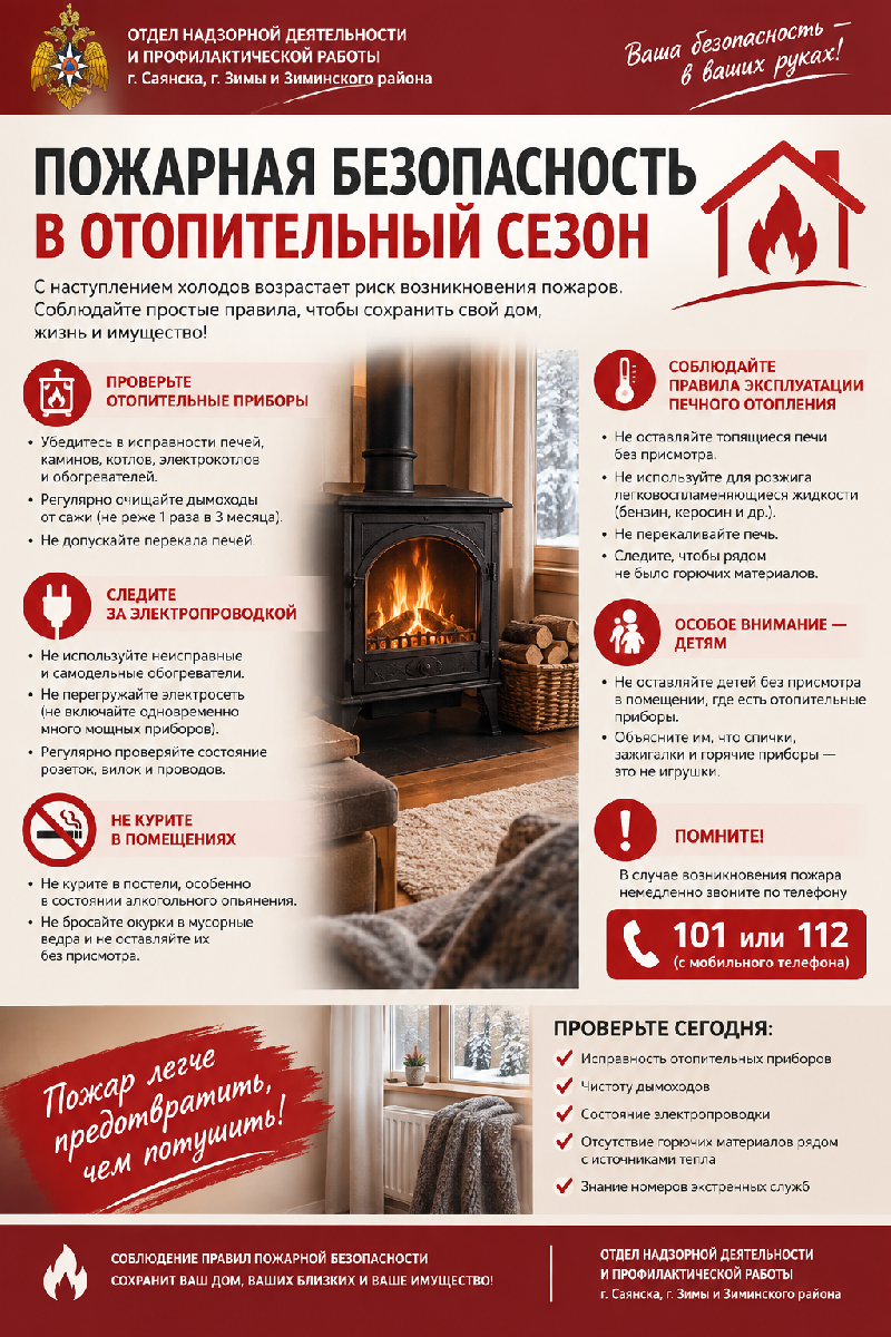Пожарная безопасность в отопительный сезон